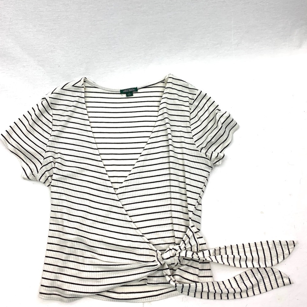 Striped Tie-Knot Shirt